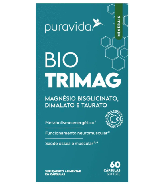 BioTrimag Trimagnésio Puravida 60 cápsulas