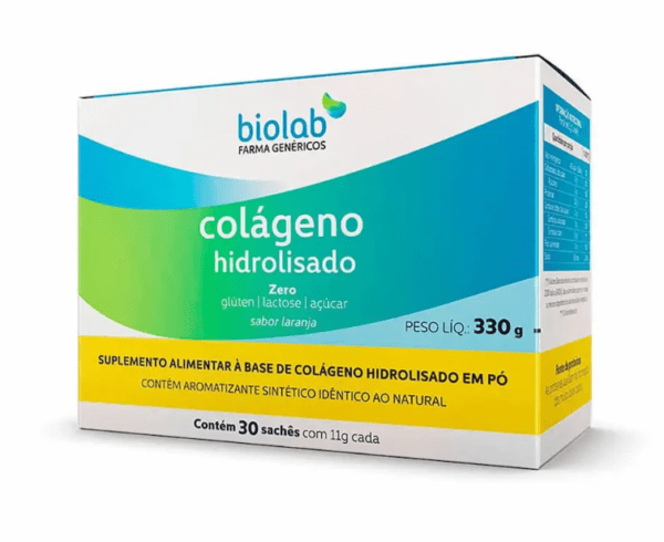 Colágeno Hidrolisado em Pó sabor Laranja com 30 sachês