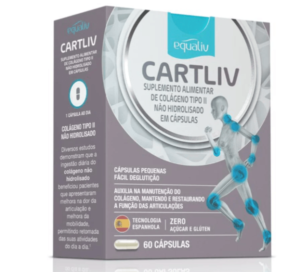 Suplemento Alimentar Cartliv Colágeno Tipo 2 Equaliv 60 Cápsulas