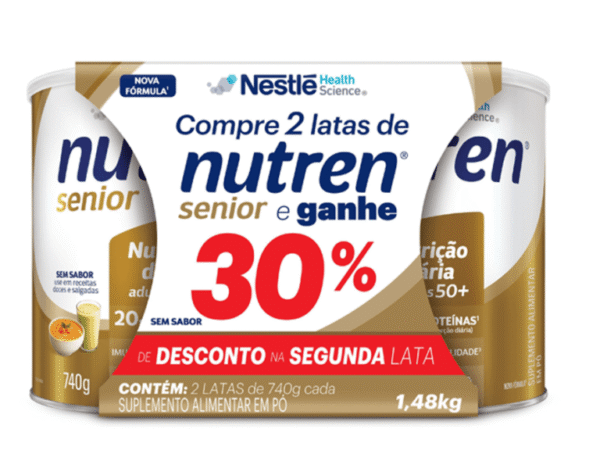 Suplemento Alimentar Nutren Senior sem sabor 2 Unidades de 740g