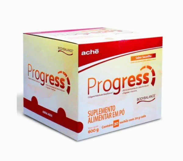 Suplemento Alimentar Progress com 30 sachês sabor Baunilha